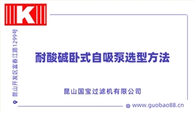 耐酸碱卧式自吸泵选型方法